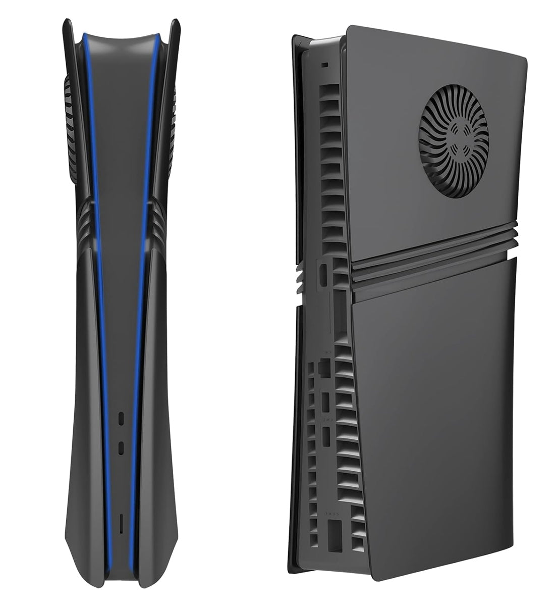 Faceplate Cover (BLACK) for PlayStation 5 Pro (Digital Edition) (V2) (NO LOGO) (Only Ground Shipping)