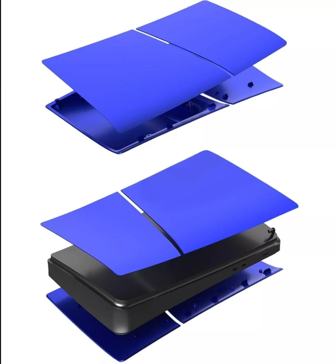 Faceplate Cover (BLUE) (4 Piece Set) for PlayStation 5 Slim Digital Edition (NO LOGO) (Only Ground Shipping)