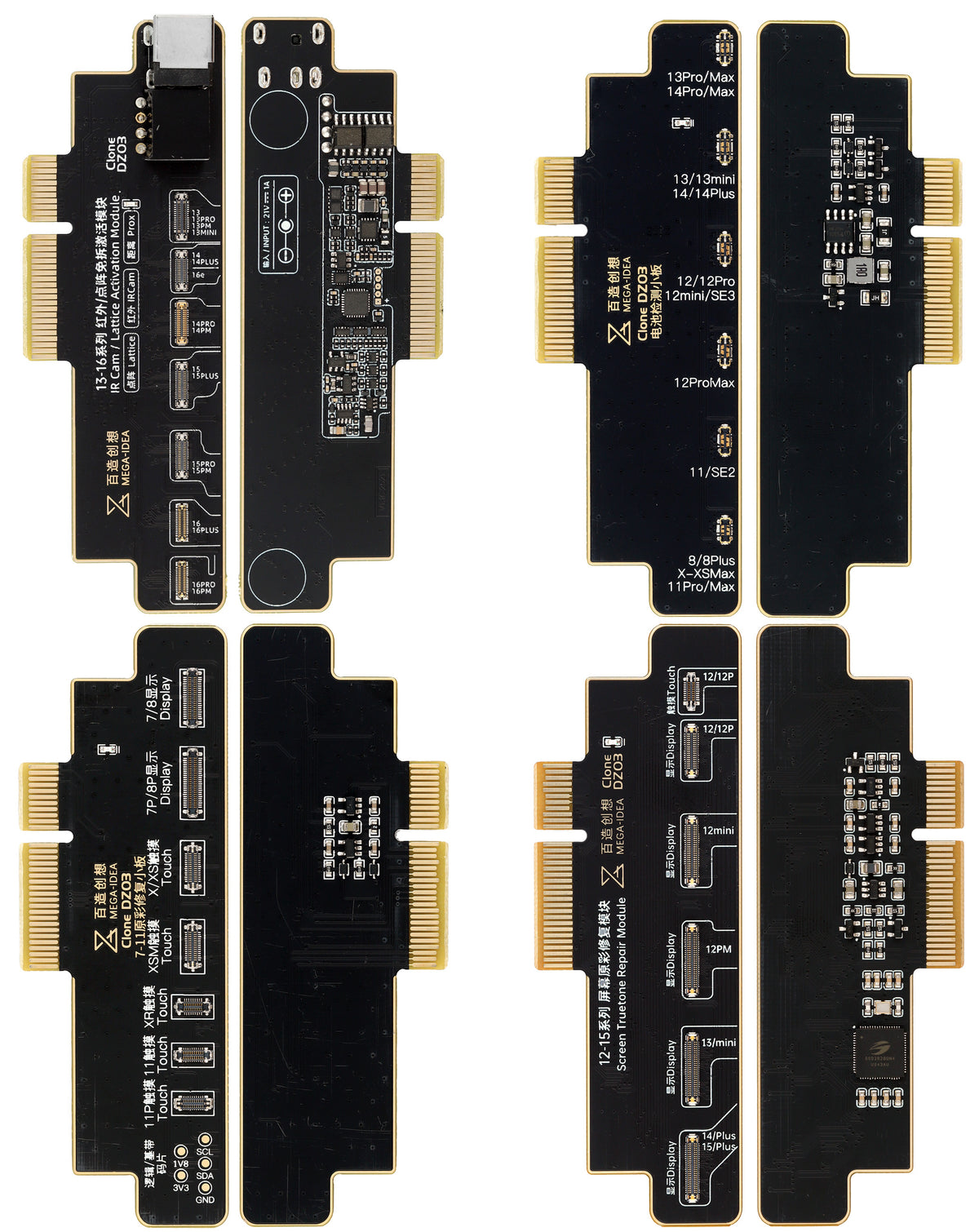 QianLi Mega-Idea (15in1) DZ03 Clone Face ID Dot Matrix Programmer/Battery Repair Board/Truetone/Rear Camera Lidar/Proximity Sensor