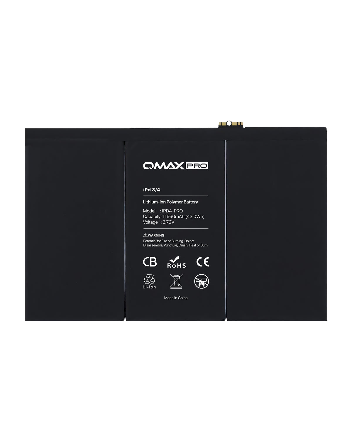 QMAX Replacement Battery for iPad 3 / iPad 4 (11560 mAh) (Only Ground Shipping)