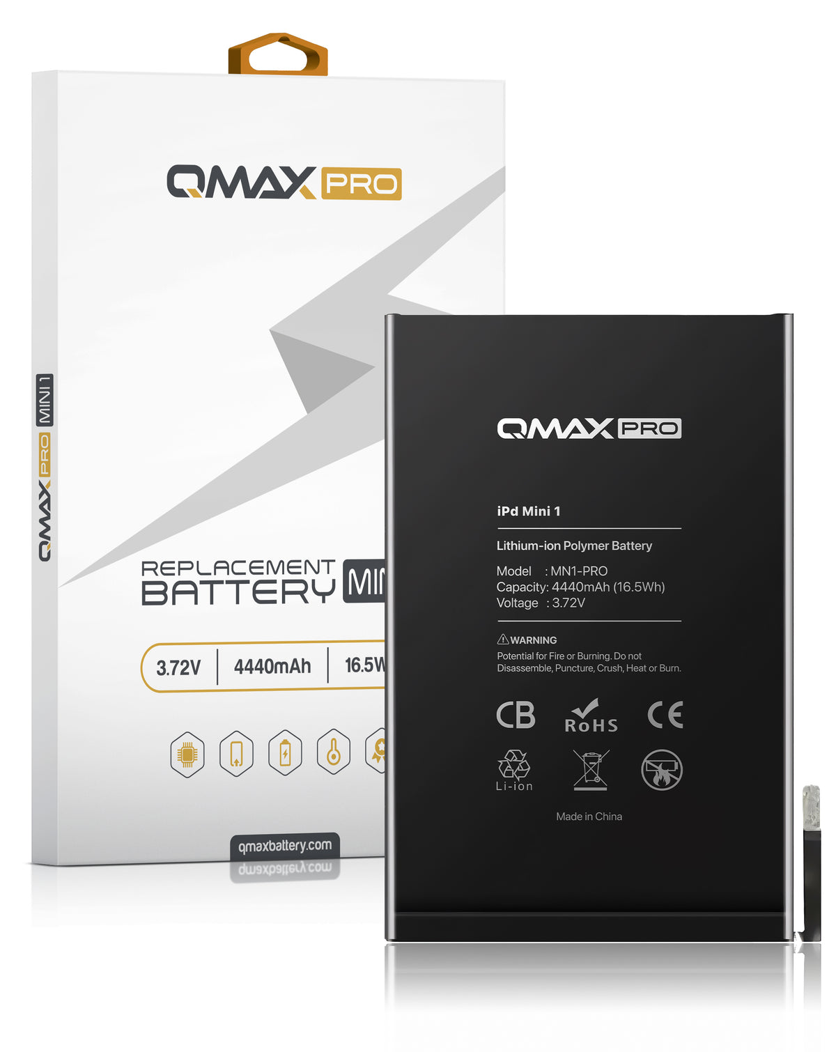 QMAX Replacement Battery for iPad Mini 1 (4400 mAh) (Only Ground Shipping)