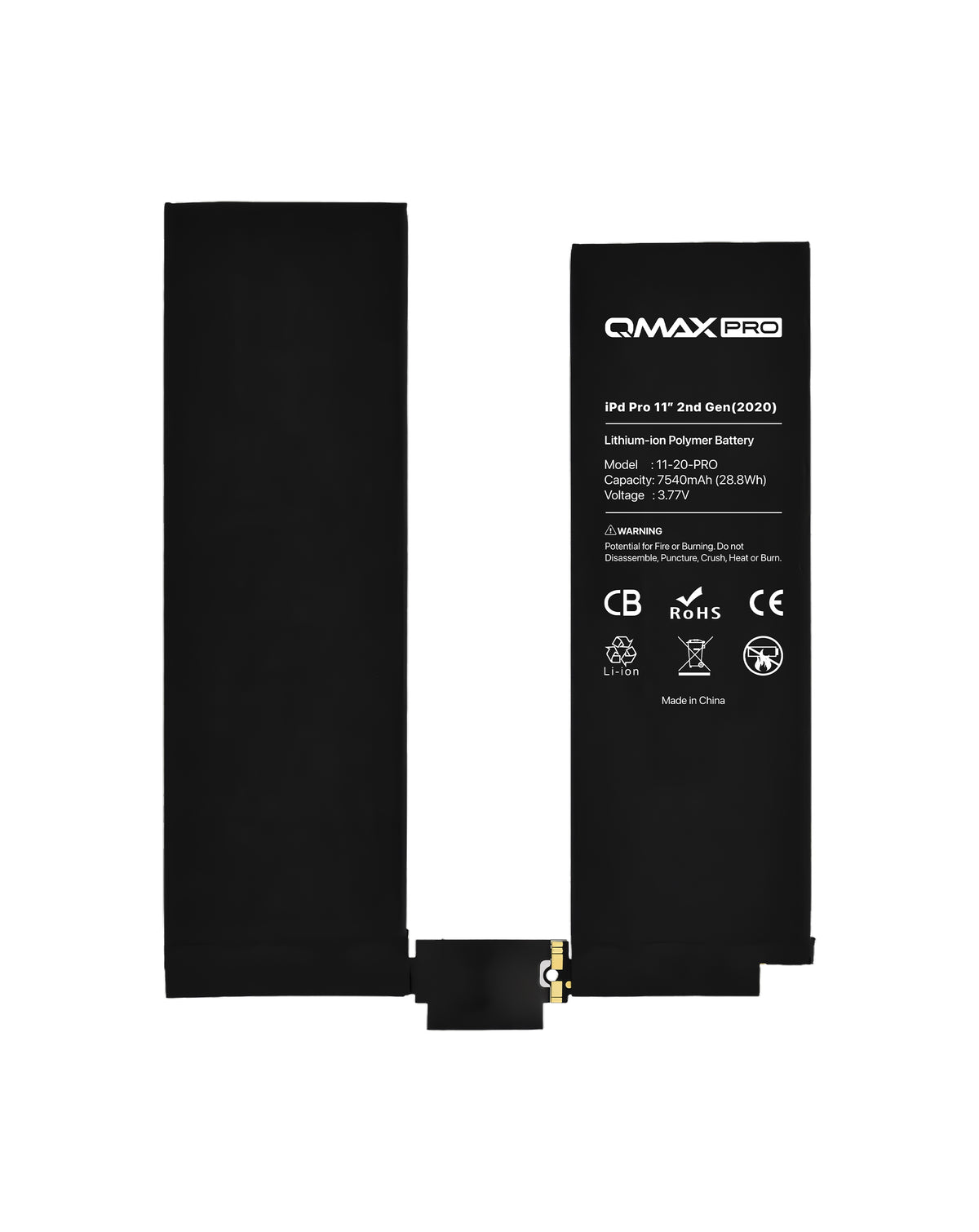 QMAX Replacement Battery for iPad Pro 11 (2nd Gen / 2020) (7540 mAh) (Only Ground Shipping)