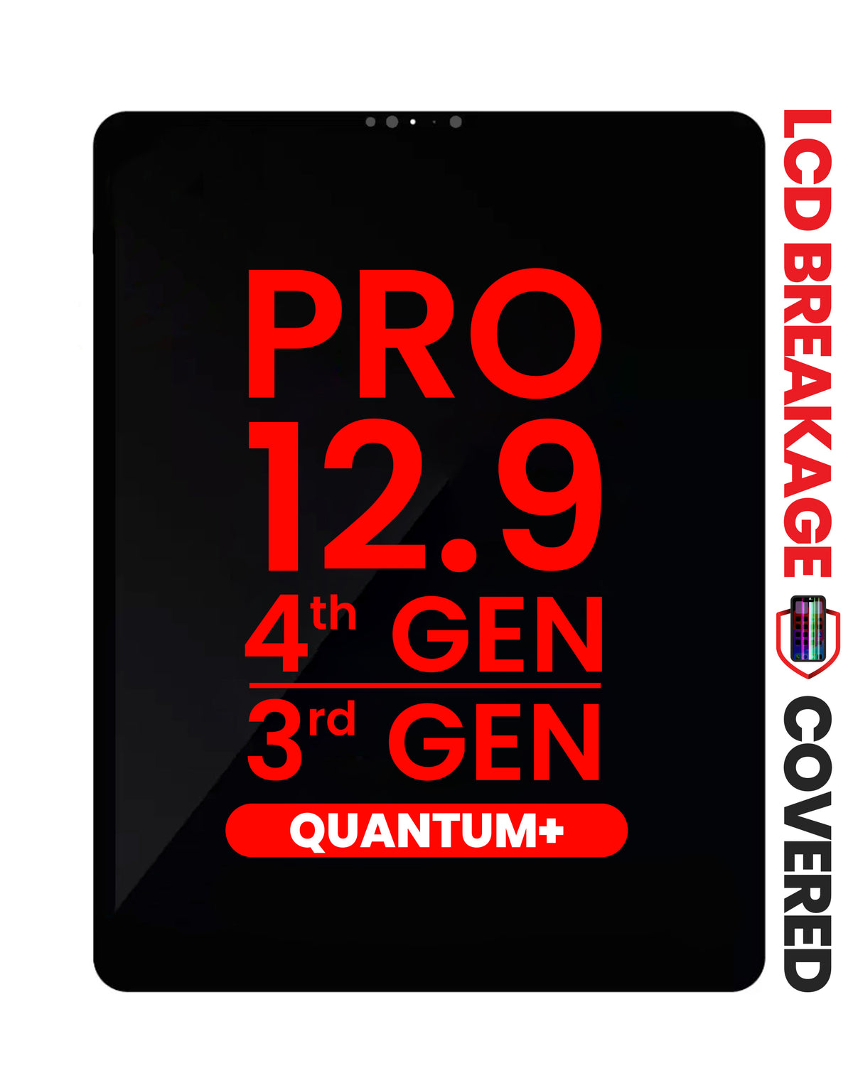 Quantum+ LCD and Digitizer Assembly for iPad Pro 12.9 (3rd Gen / 2018) / (4th Gen / 2020) (Exclusive LCD Breakage Warranty)