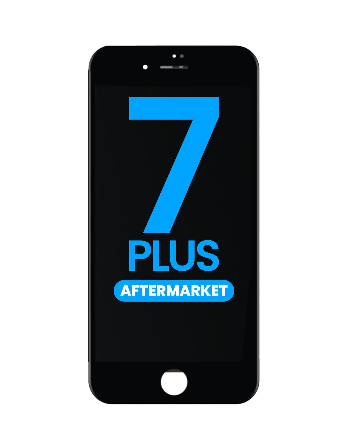 LCD Assembly with Steel Plate for iPhone 7 Plus (BLACK) (Aftermarket / QV6)