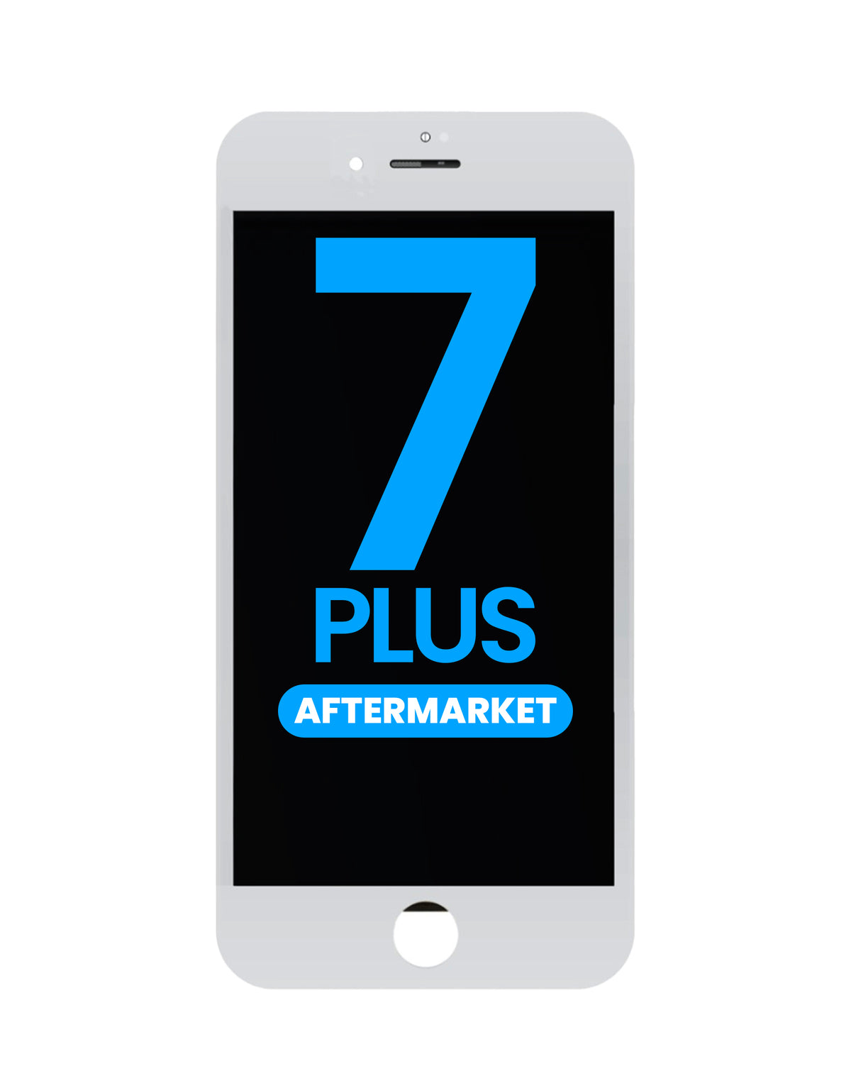 LCD Assembly with Steel Plate for iPhone 7 Plus (WHITE) (Aftermarket / QV6)