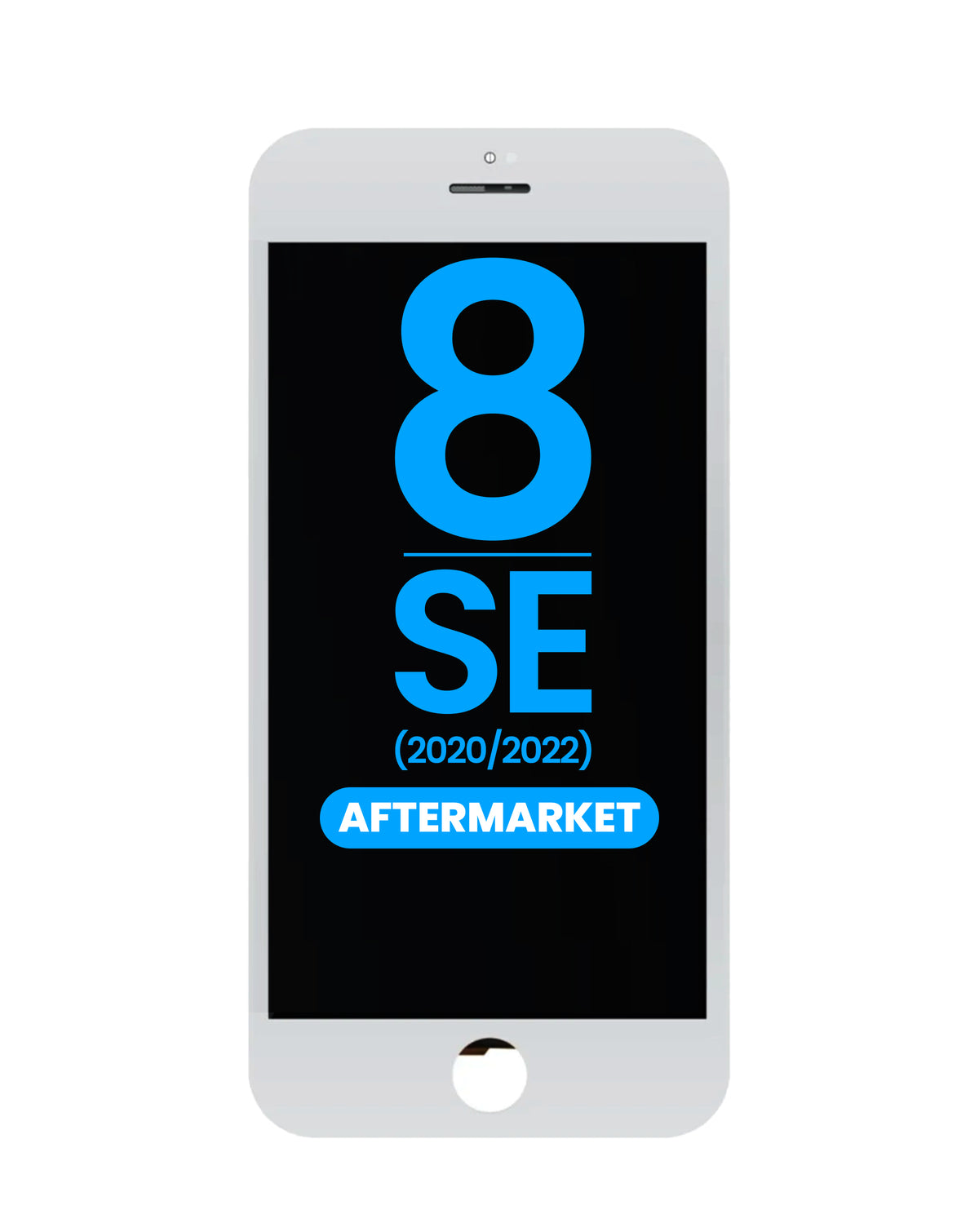 LCD Assembly with Steel Plate for iPhone 8 / SE (2020 / 2022) (WHITE) (Aftermarket / QV6)