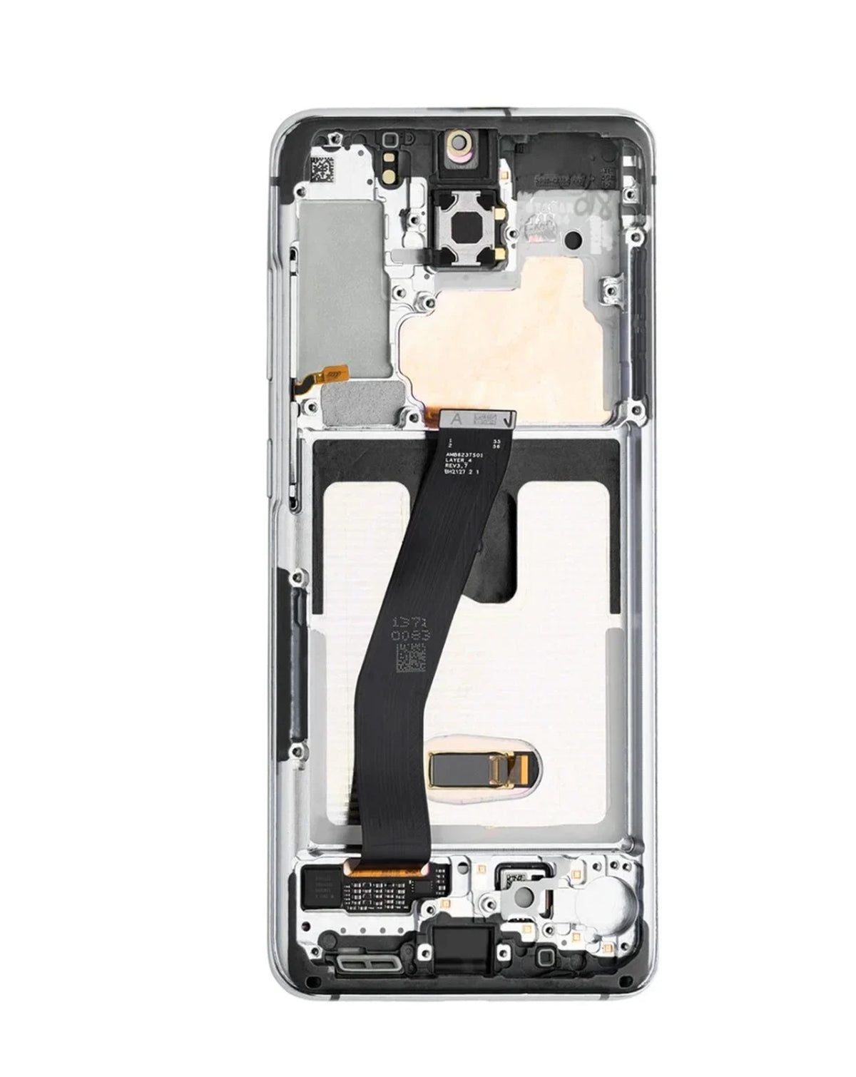 OLED Assembly with Frame for Galaxy S20 (G980 / G981) (Verizon UW) (Cosmic Black) (Aftermarket Plus Soft)