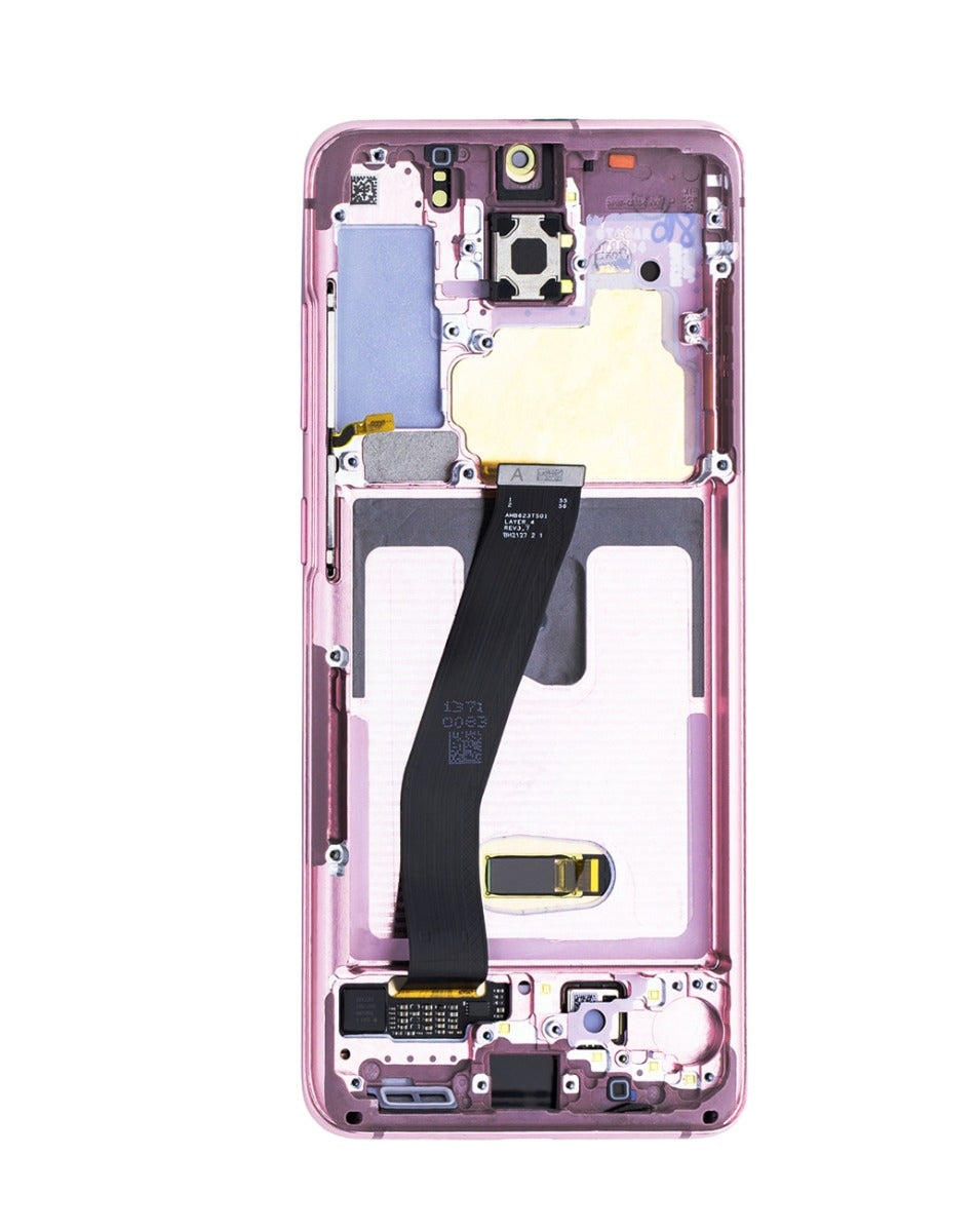 OLED Assembly with Frame for Galaxy S20 (G980 / G981) (Verizon UW) (Cloud Pink) (Aftermarket Plus Soft)