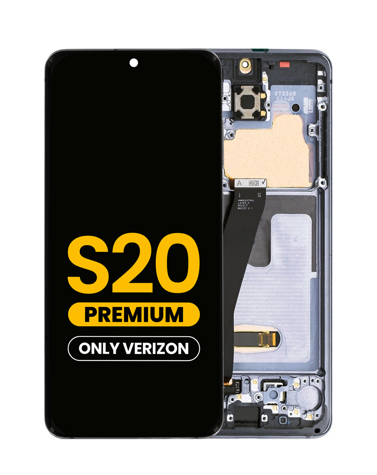 OLED Assembly with Frame for Galaxy S20 (G980 / G981) (Verizon UW) (Cosmic Gray) (Premium)