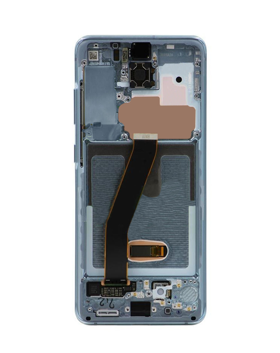 OLED Assembly with Frame for Galaxy S20 (G980 / G981) (Not Compatible with Verizon) (Cloud Blue) (Aftermarket Plus Soft)