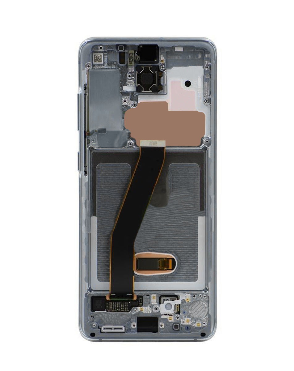 OLED Assembly with Frame for Galaxy S20 (G980 / G981) (Not Compatible with Verizon) (Cosmic Gray) (Aftermarket Plus Soft)