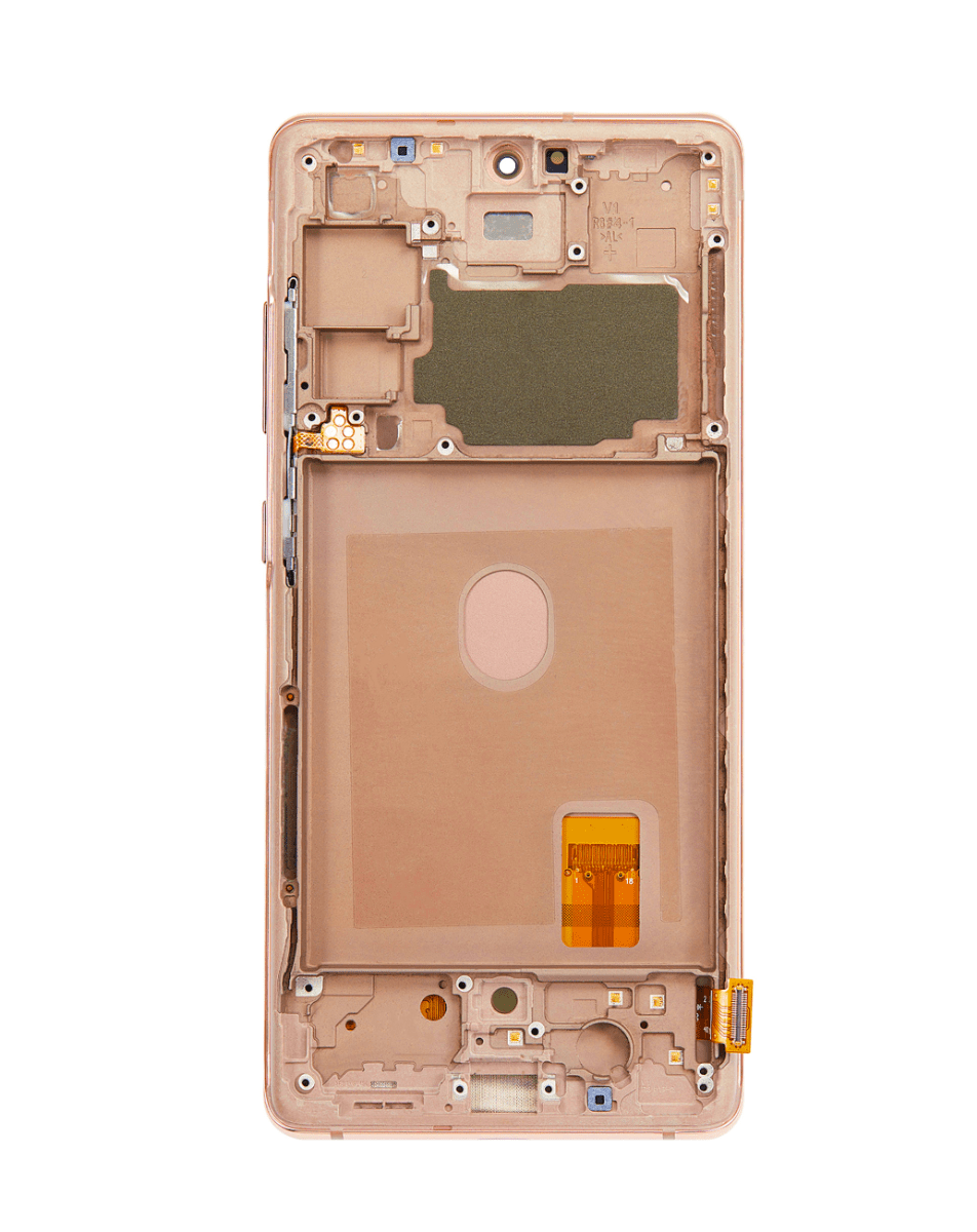 OLED Assembly with Frame for Galaxy S20 FE (G780) (Cloud Orange) (Aftermarket Plus Soft)