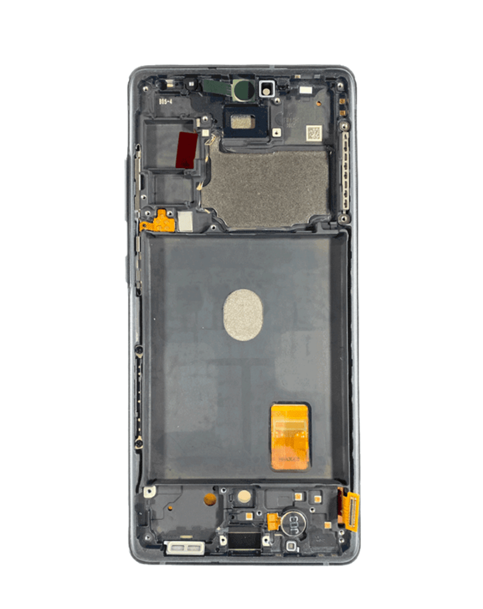 OLED Assembly with Frame for Galaxy S20 FE (G780) (Cloud White) (Aftermarket Plus Soft)