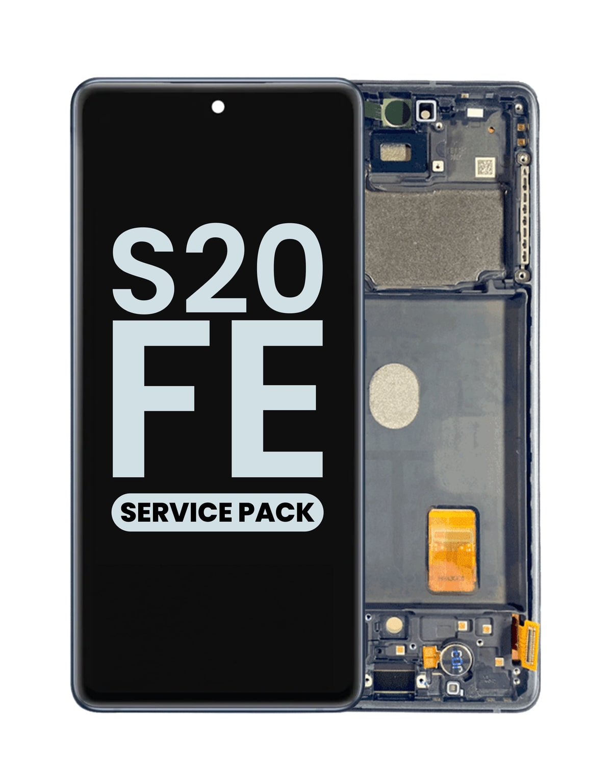 OLED Assembly with Frame for Galaxy S20 FE (G780) (Cloud Navy) (Service Pack)
