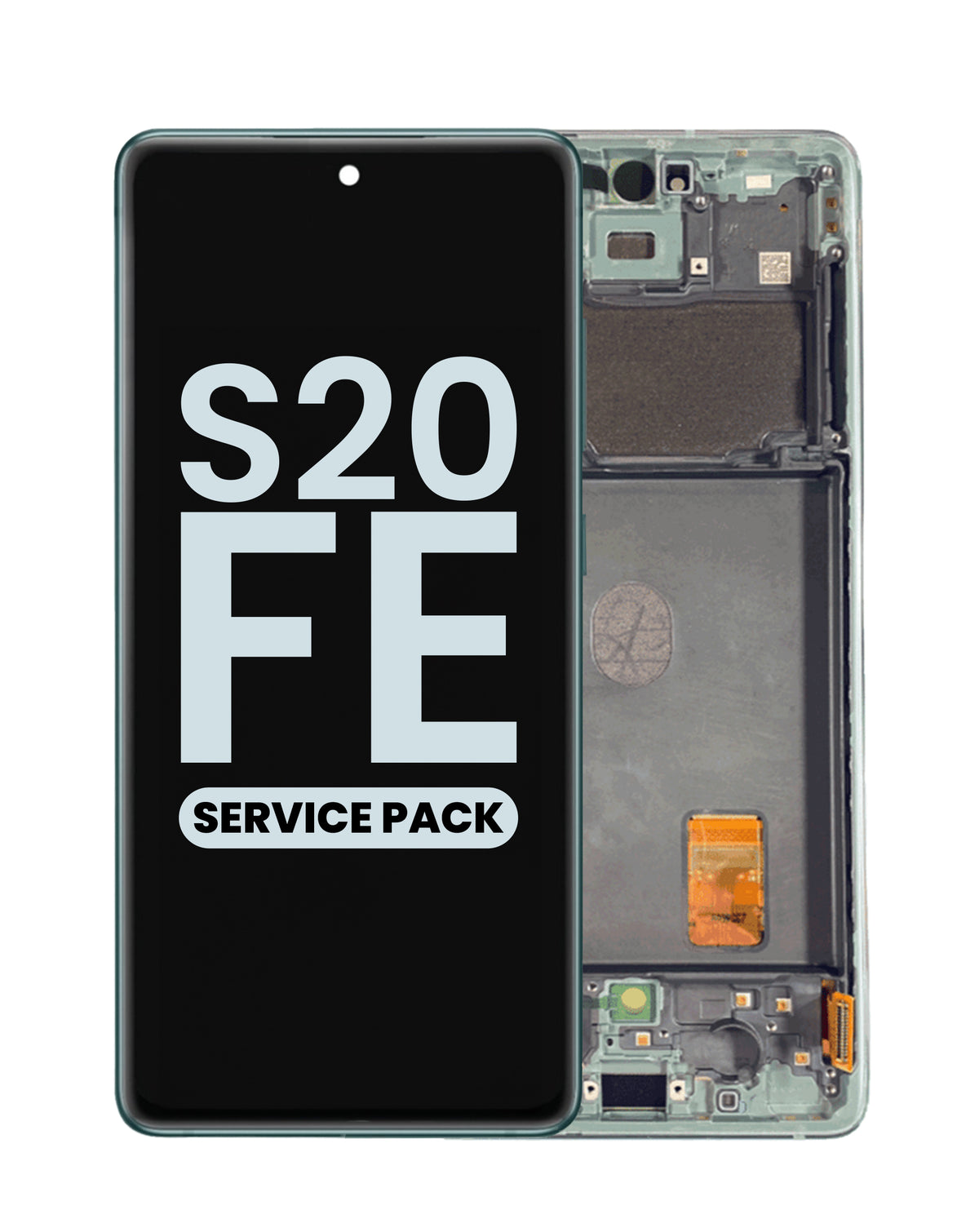 OLED Assembly with Frame for Galaxy S20 FE (G780) (Cloud Mint) (Service Pack)