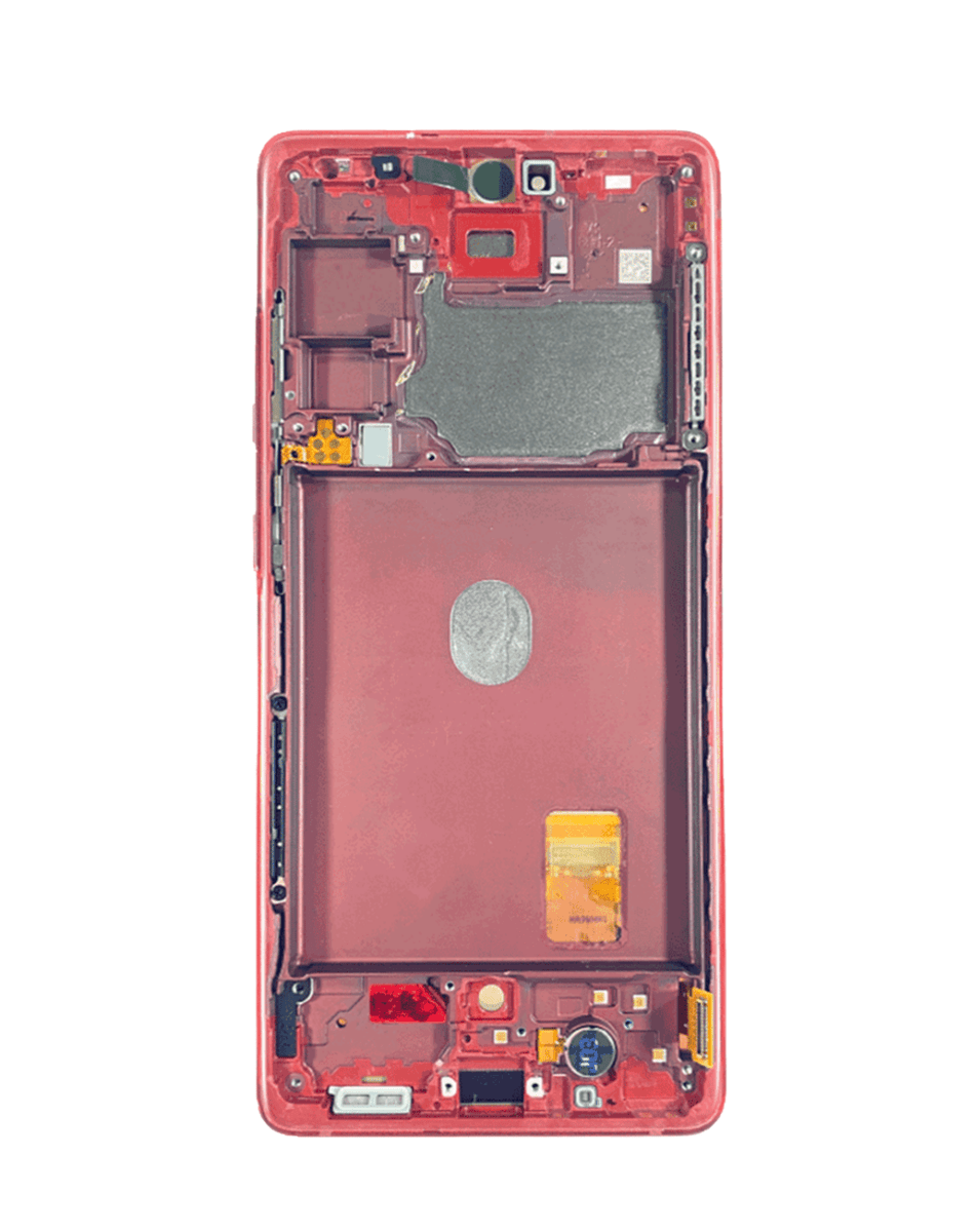 OLED Assembly with Frame for Galaxy S20 FE (G780) (Cloud Red) (Premium)