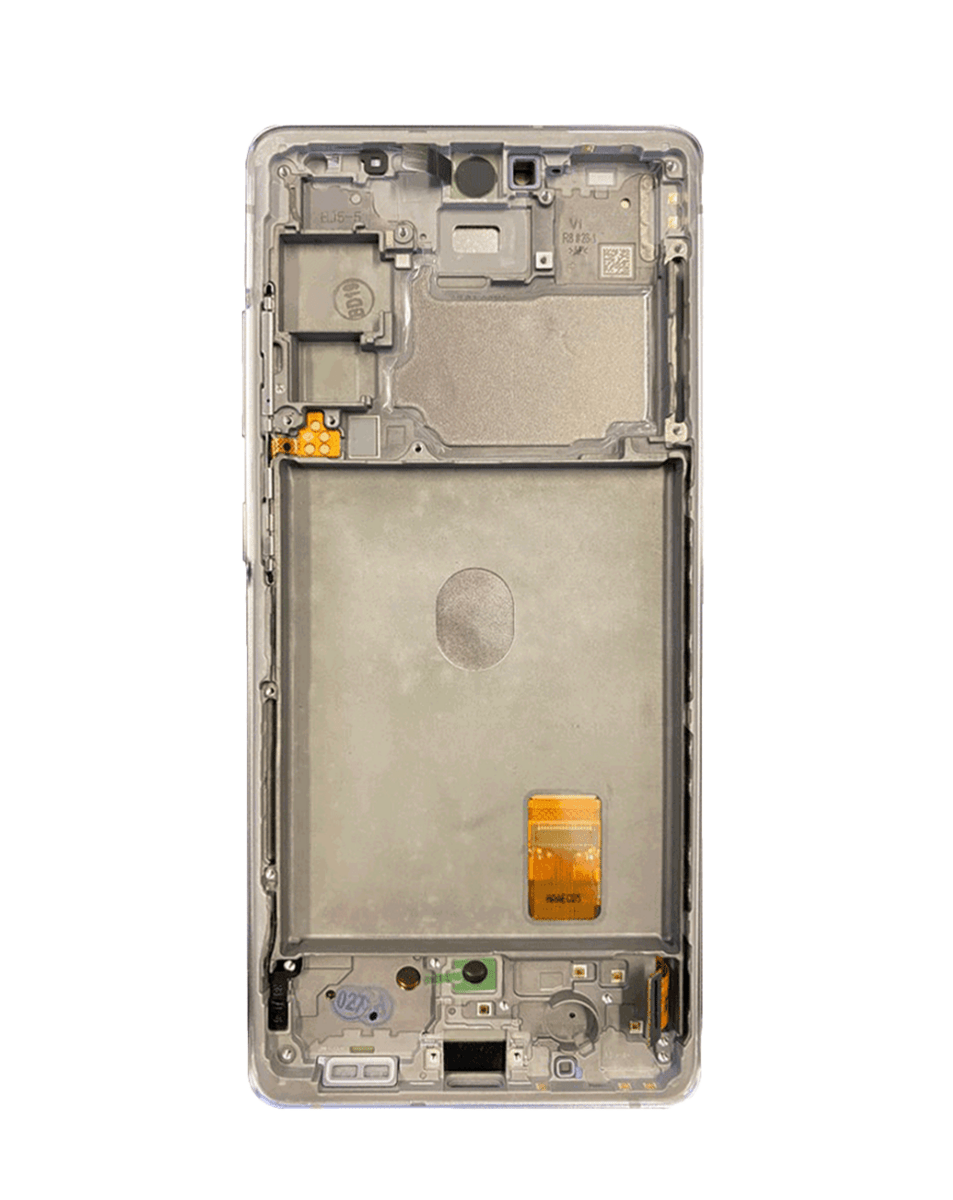 OLED Assembly with Frame for Galaxy S20 FE (G780) (Cloud White) (Service Pack)
