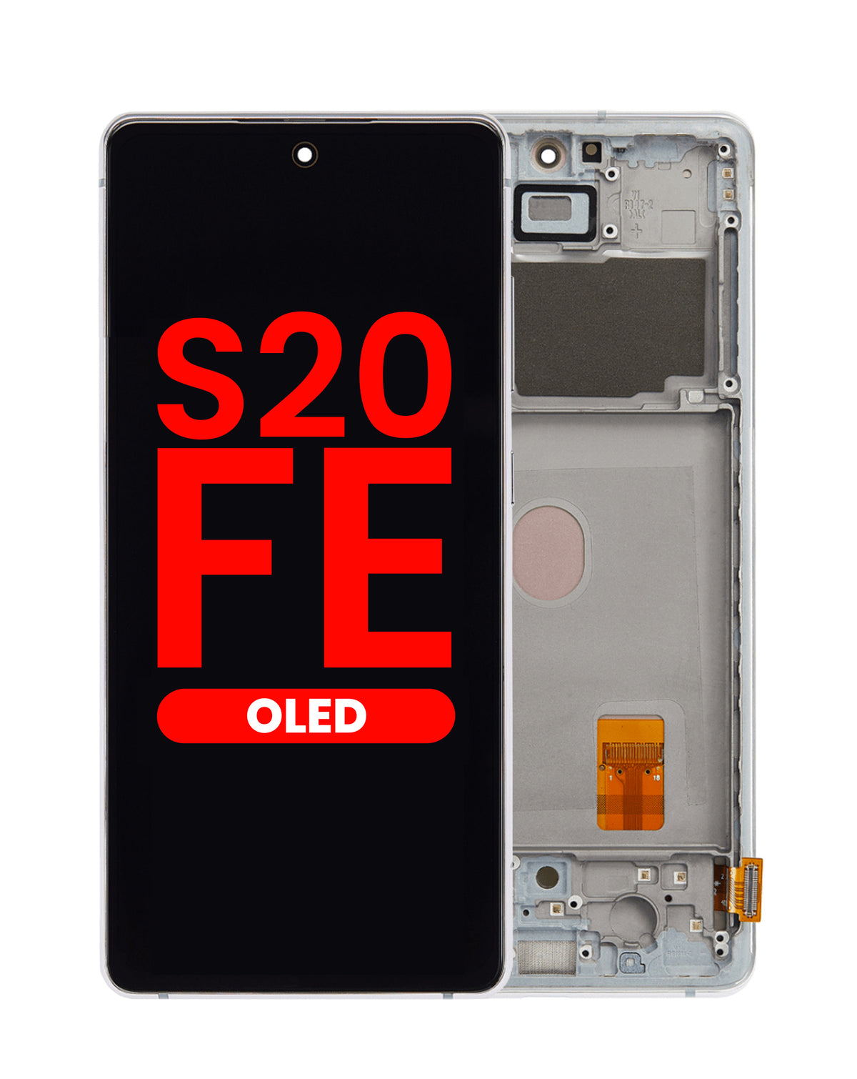 OLED Assembly with Frame for Galaxy S20 FE (G780) (Cloud Mint) (Aftermarket Plus Soft)