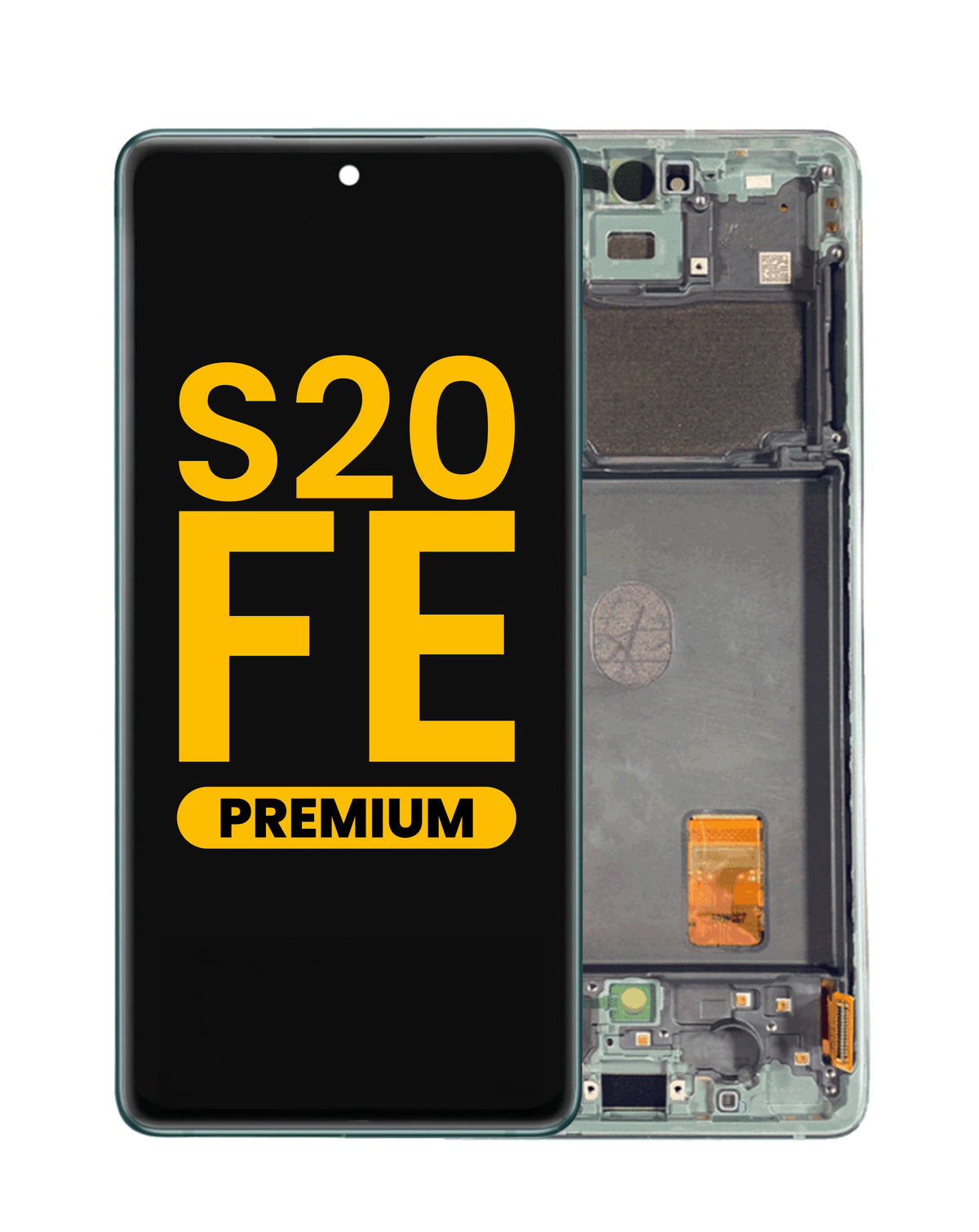 OLED Assembly with Frame for Galaxy S20 FE (G780) (Cloud Mint) (Premium)