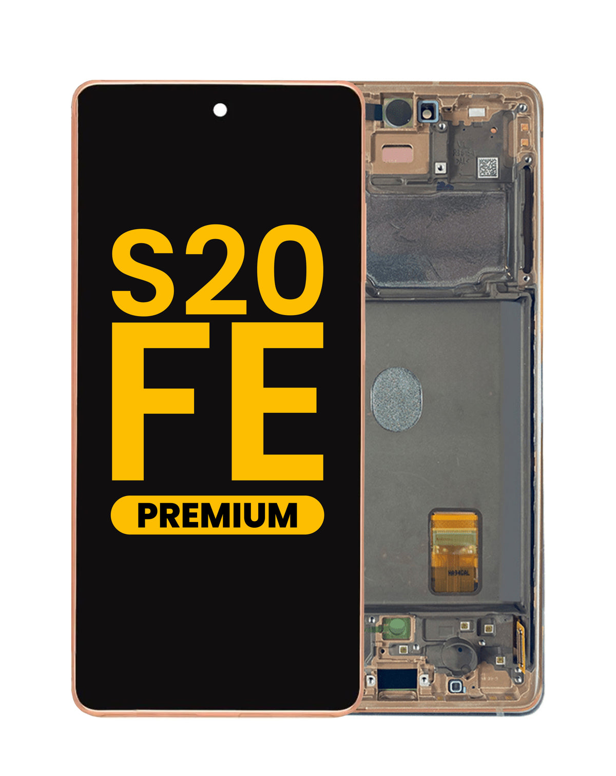 OLED Assembly with Frame for Galaxy S20 FE (G780) (Cloud Orange) (Premium)