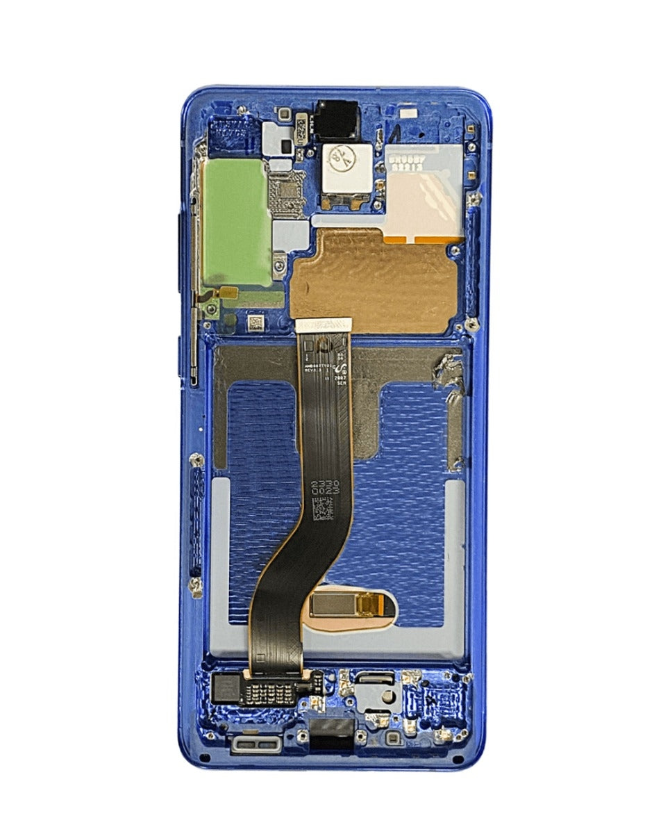 OLED Assembly with Frame for Galaxy S20 Plus (G985 / G986) (Aura Blue) (Aftermarket Plus Soft)