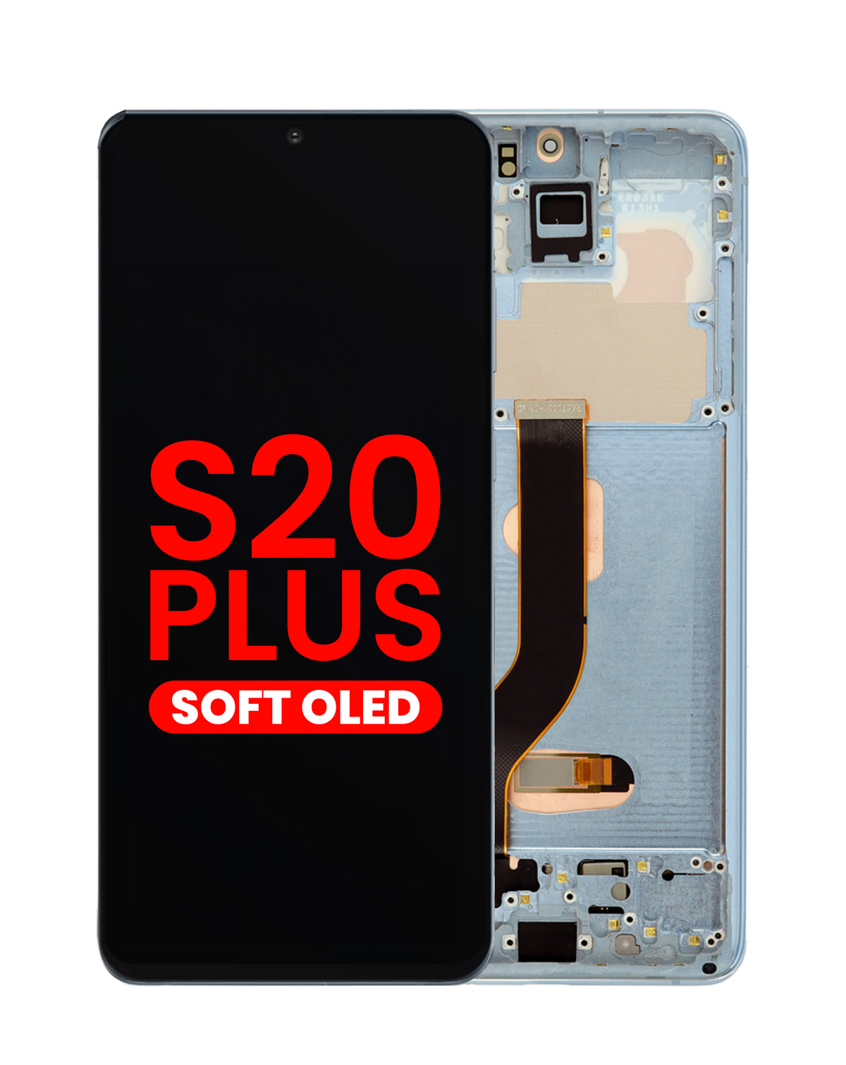 OLED Assembly with Frame for Galaxy S20 Plus (G985 / G986) (Cloud Blue) (Aftermarket Plus Soft)