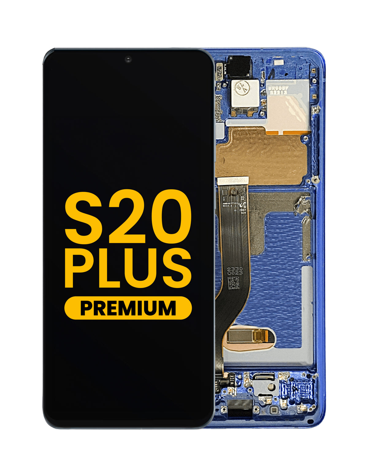 OLED Assembly with Frame for Galaxy S20 Plus (G985 / G986) (Aura Blue) (Premium)
