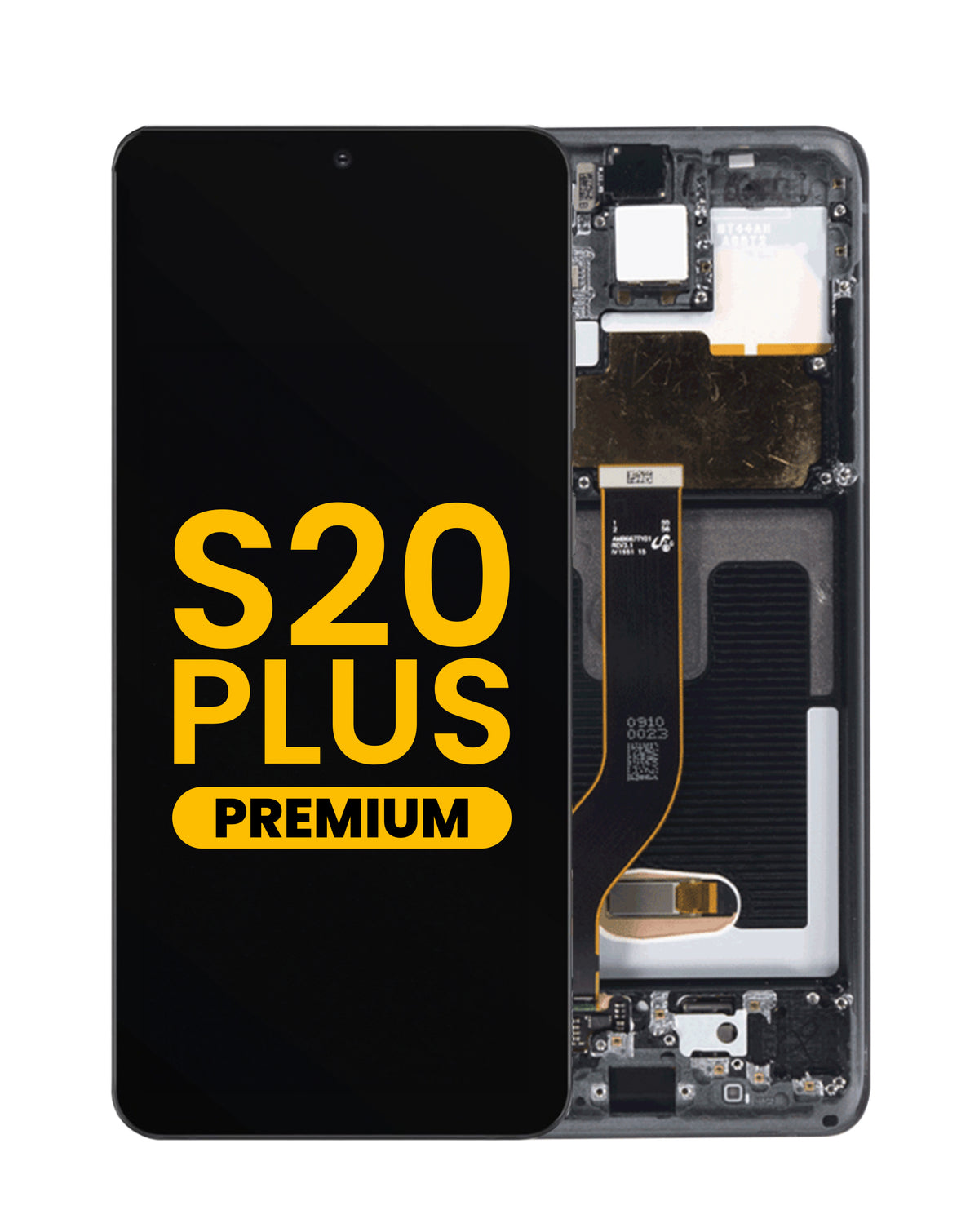 OLED Assembly with Frame for Galaxy S20 Plus (G985 / G986) (Cosmic Black) (Premium)