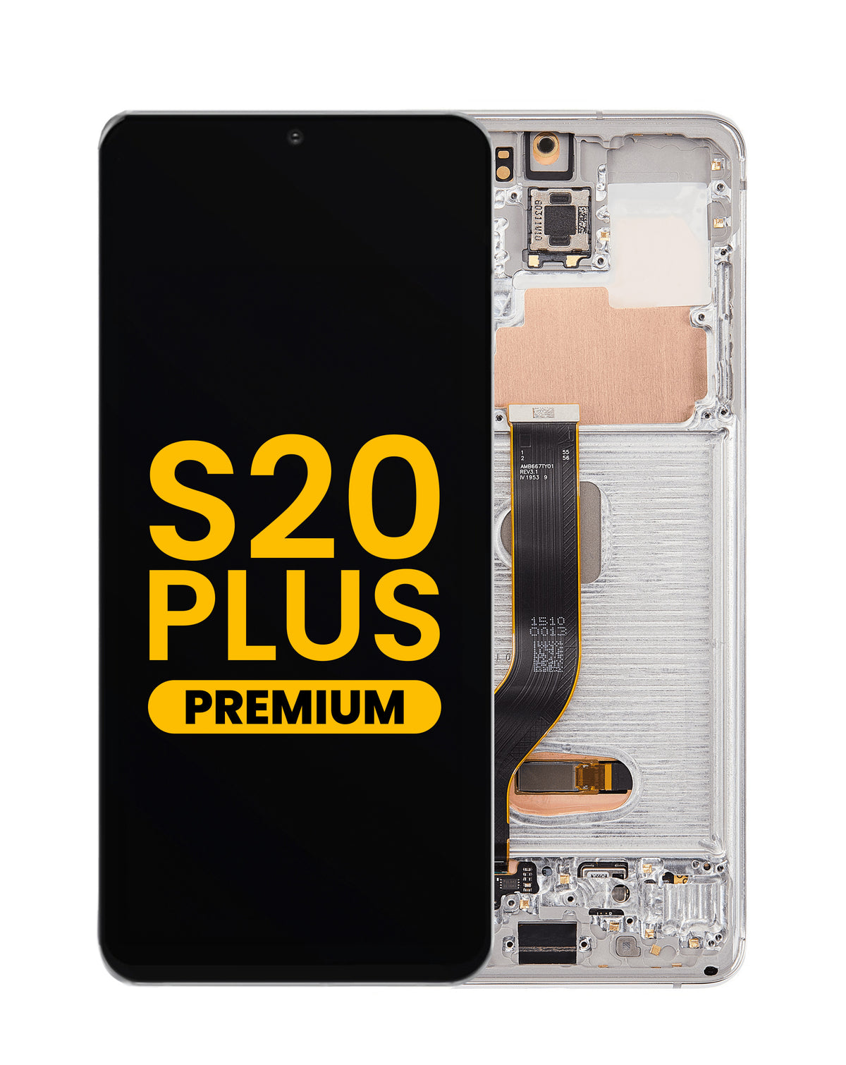 OLED Assembly with Frame for Galaxy S20 Plus (G985 / G986) (Cloud White) (Premium)