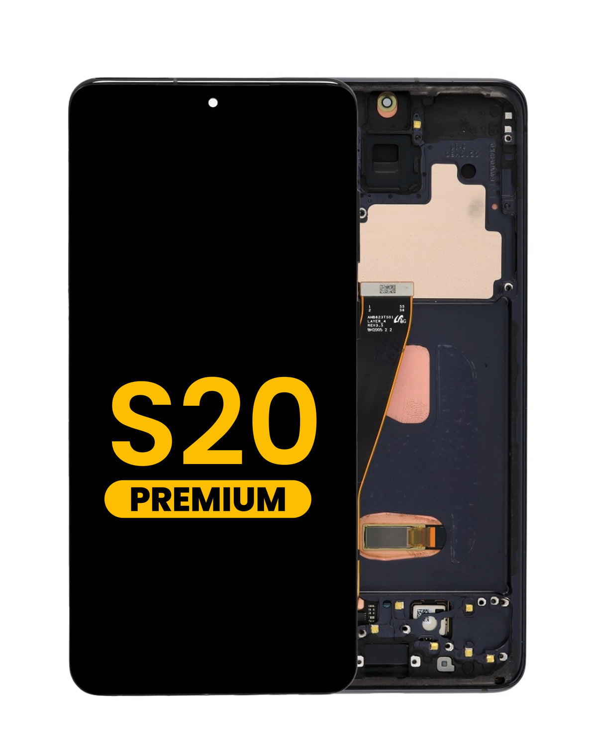 OLED Assembly with Frame for Galaxy S20 (G980 / G981) (Not Compatible with Verizon) (Cosmic Black) (Premium)