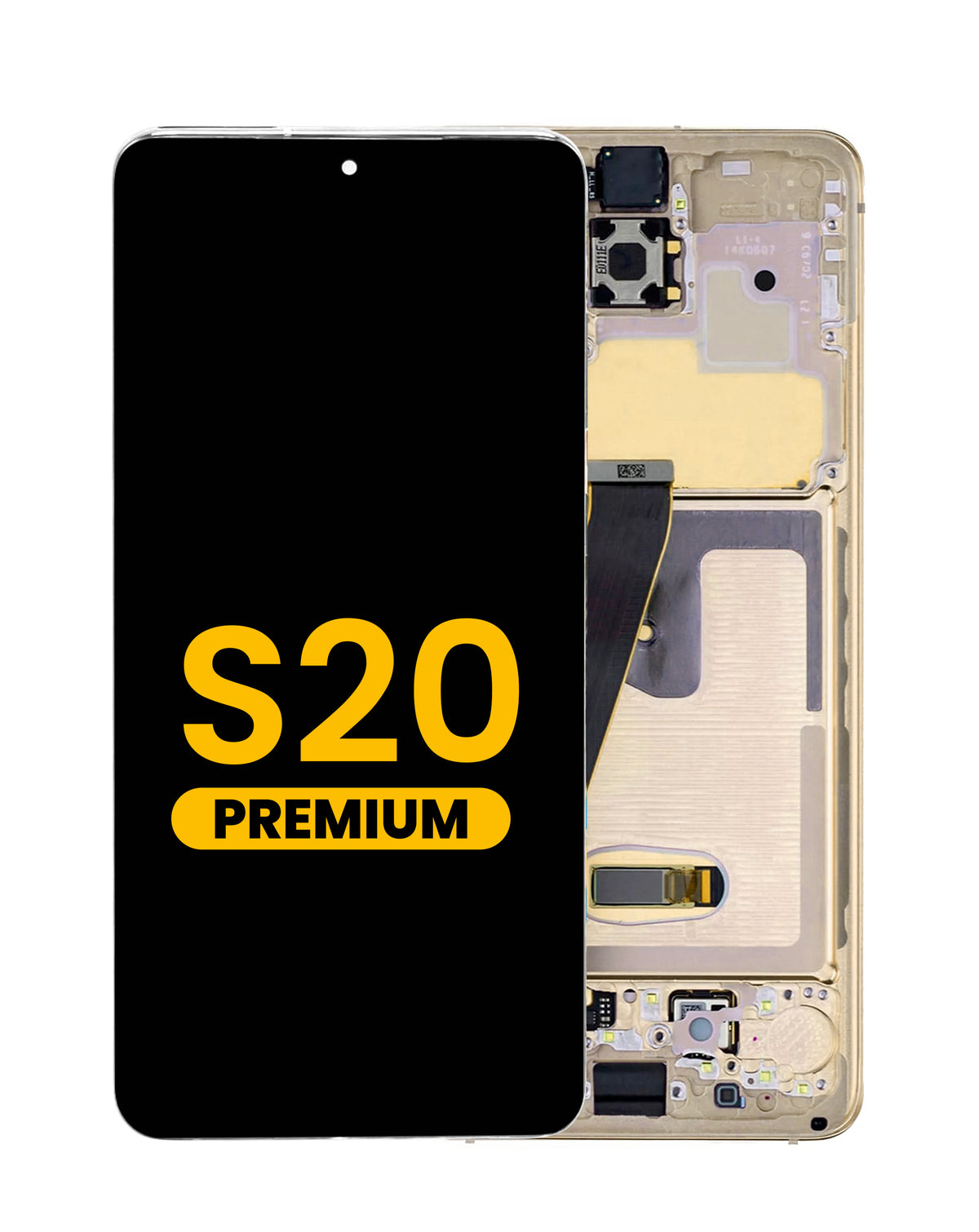 OLED Assembly with Frame for Galaxy S20 (G980 / G981) (Not Compatible with Verizon) (Cloud White) (Premium)