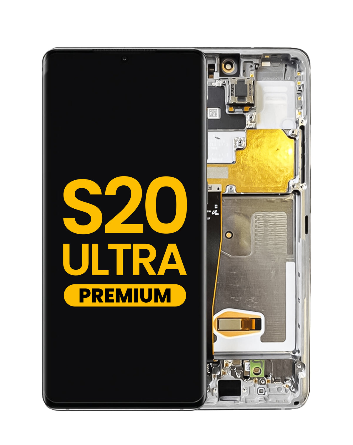 OLED Assembly with Frame for Galaxy S20 Ultra (G988) (Cloud White) (Premium)