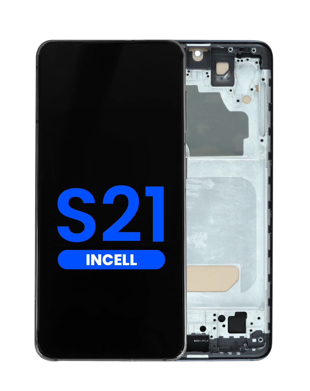 LCD Assembly with Frame for Galaxy S21 (G991) (Phantom Black) (Aftermarket Incell)