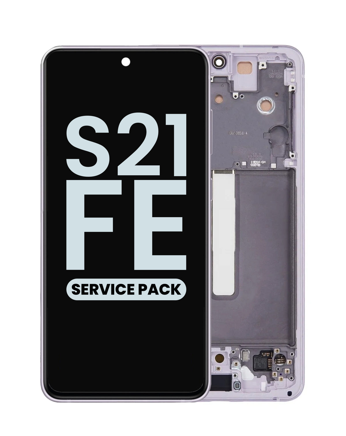 OLED Assembly with Frame for Galaxy S21 FE (G990) (Lavender) (Service Pack)