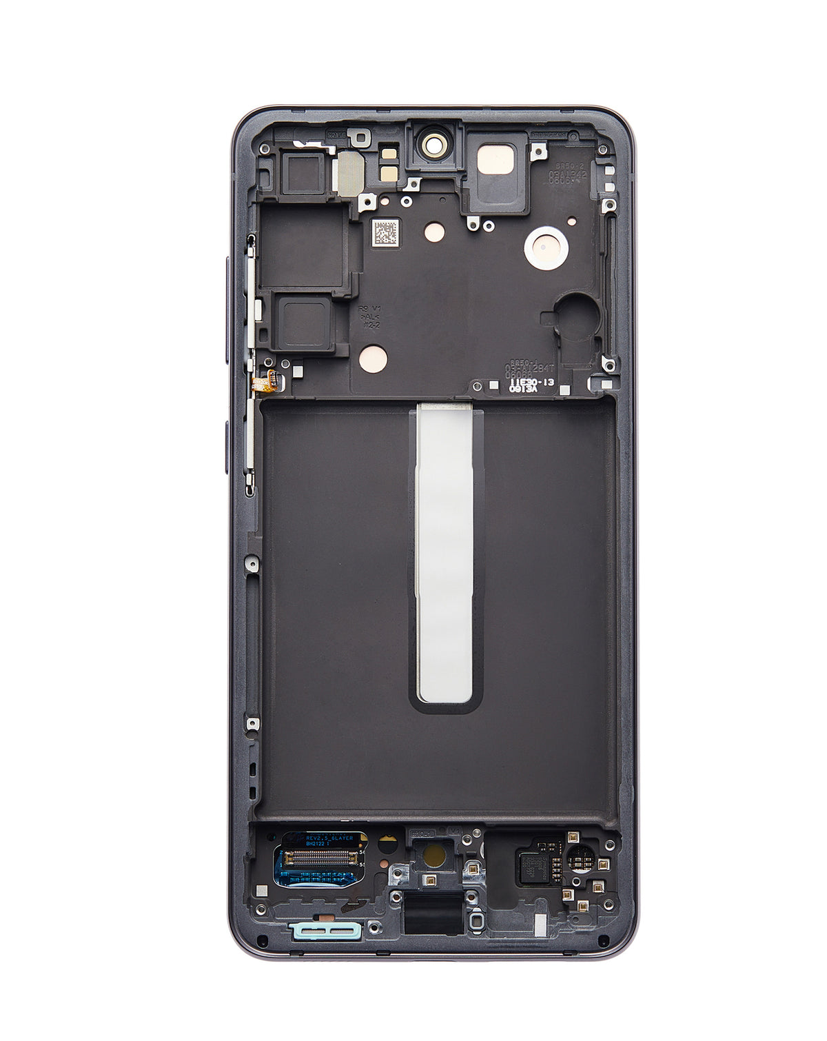 OLED Assembly with Frame for Galaxy S21 FE (G990) (Graphite) (Aftermarket Plus Soft)