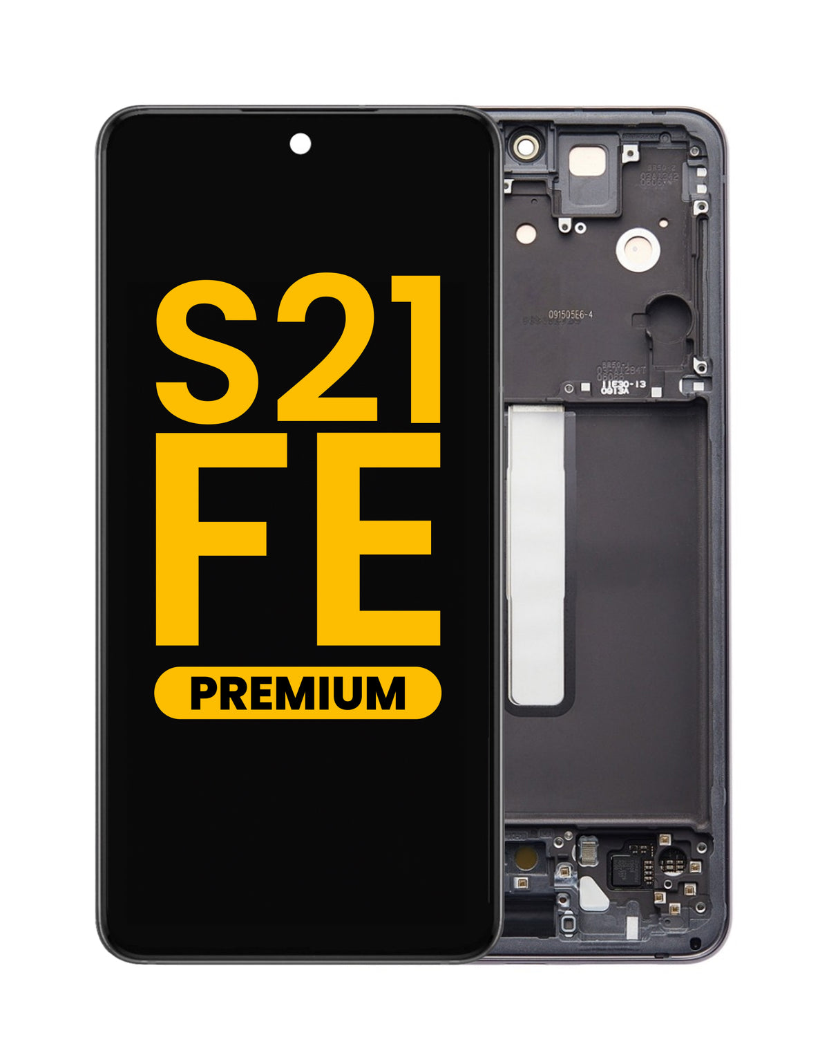 OLED Assembly with Frame for Galaxy S21 FE (G990) (Graphite) (Premium)
