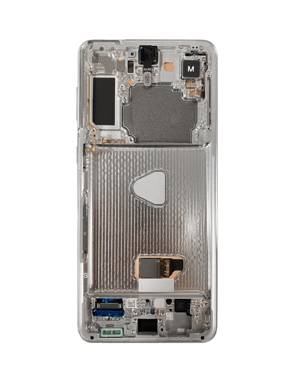 OLED Assembly with Frame for Galaxy S21 Plus (G996) (Phantom Silver) (Aftermarket Plus Soft)
