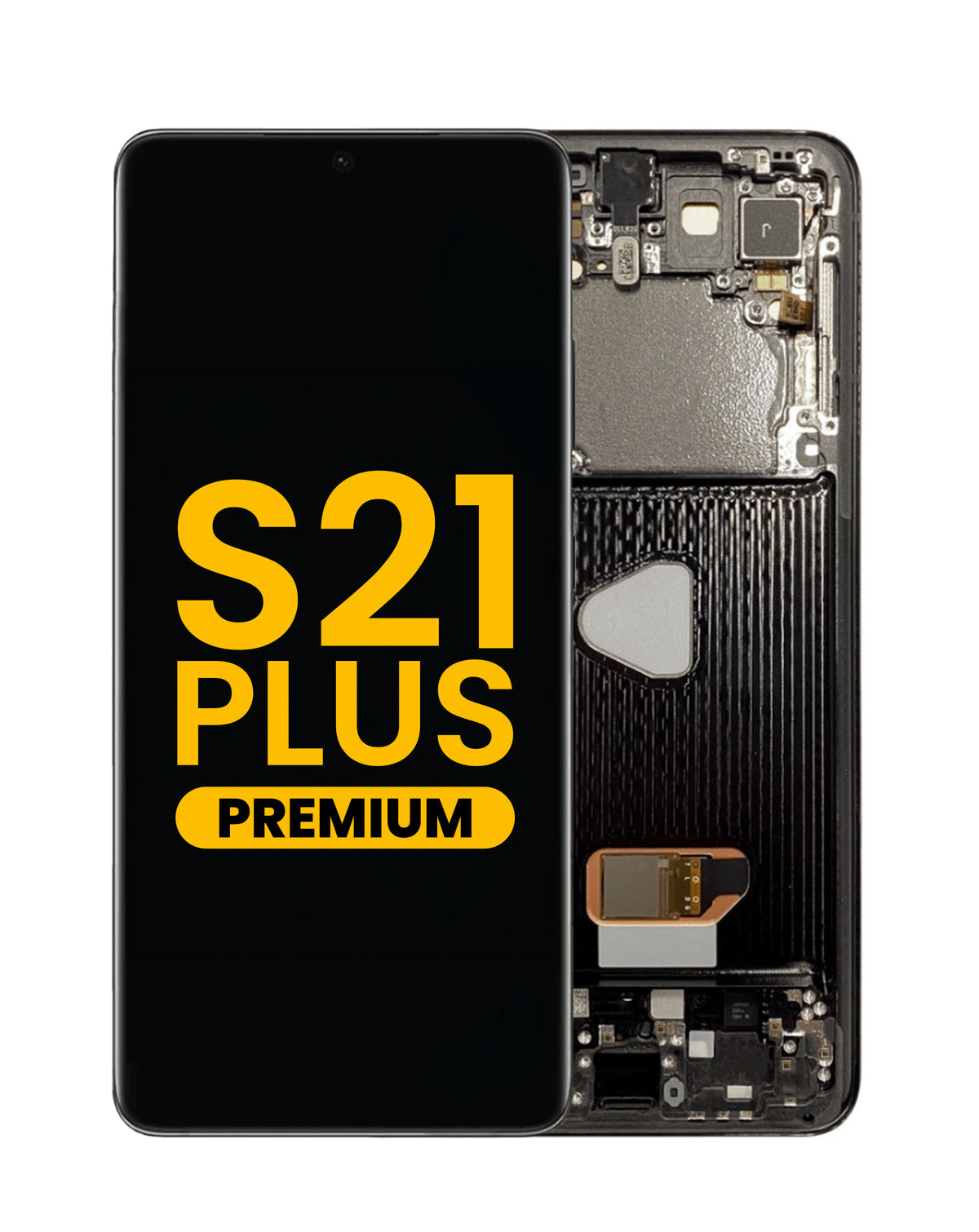 OLED Assembly with Frame for Galaxy S21 Plus (G996) (Phantom Black) (Premium)