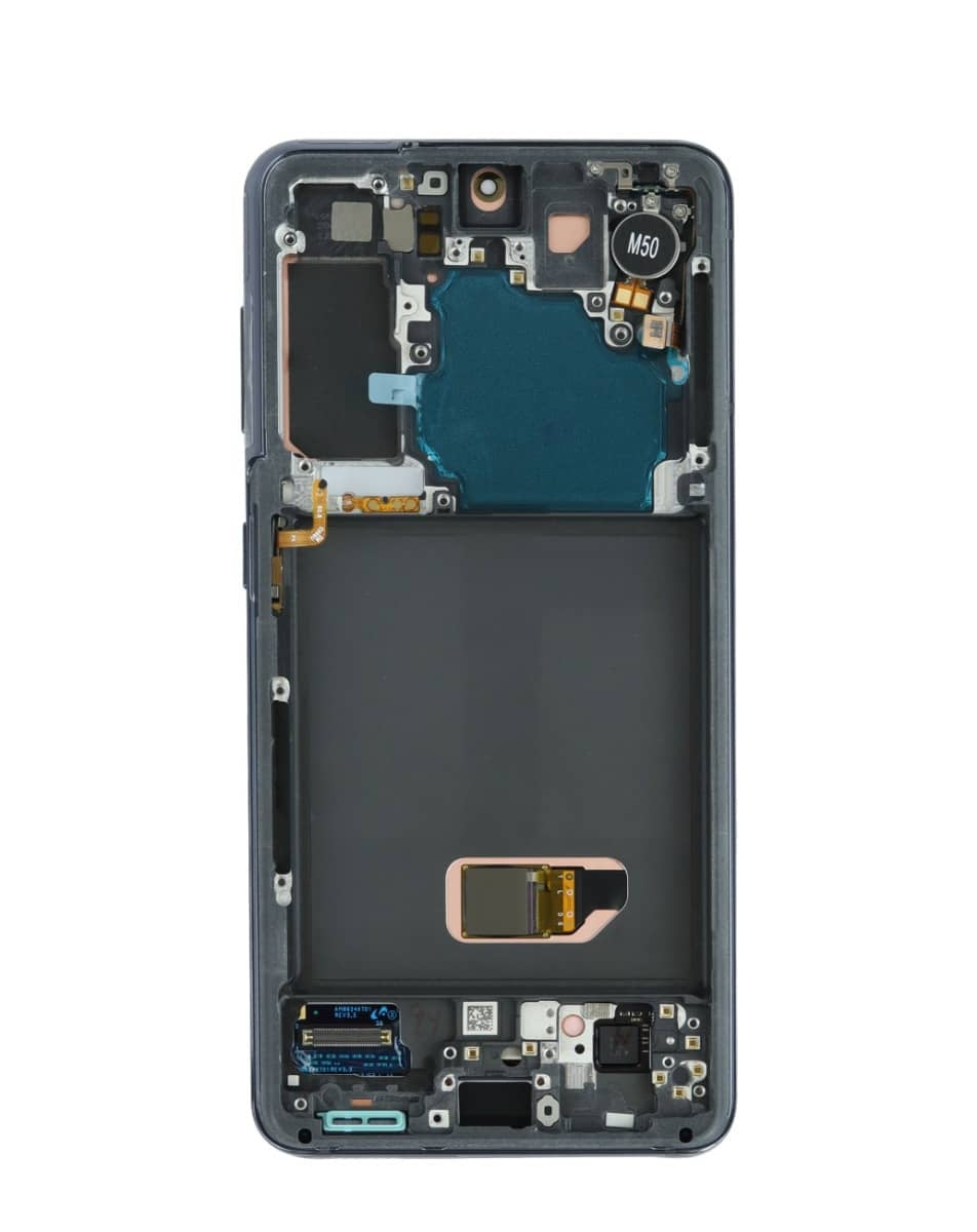 OLED Assembly with Frame for Galaxy S21 (G991) (Phantom Black) (Premium)