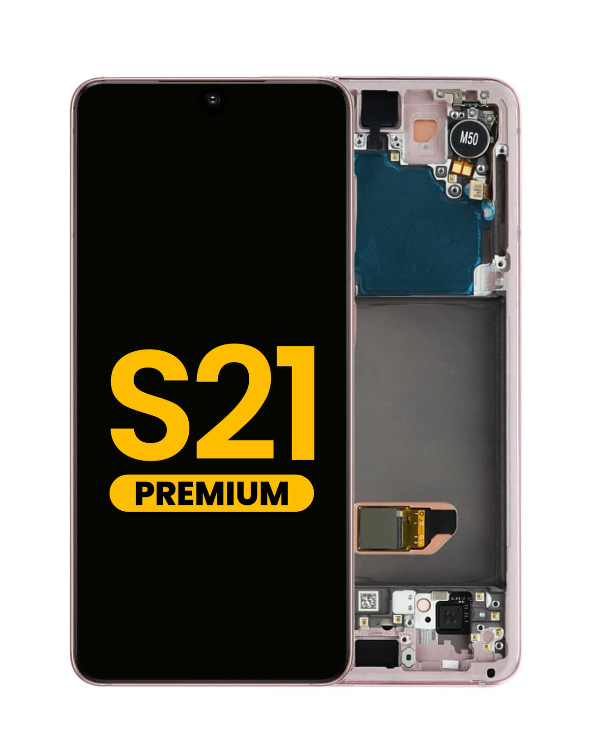 OLED Assembly with Frame for Galaxy S21 (G991) (Phantom Pink) (Premium)