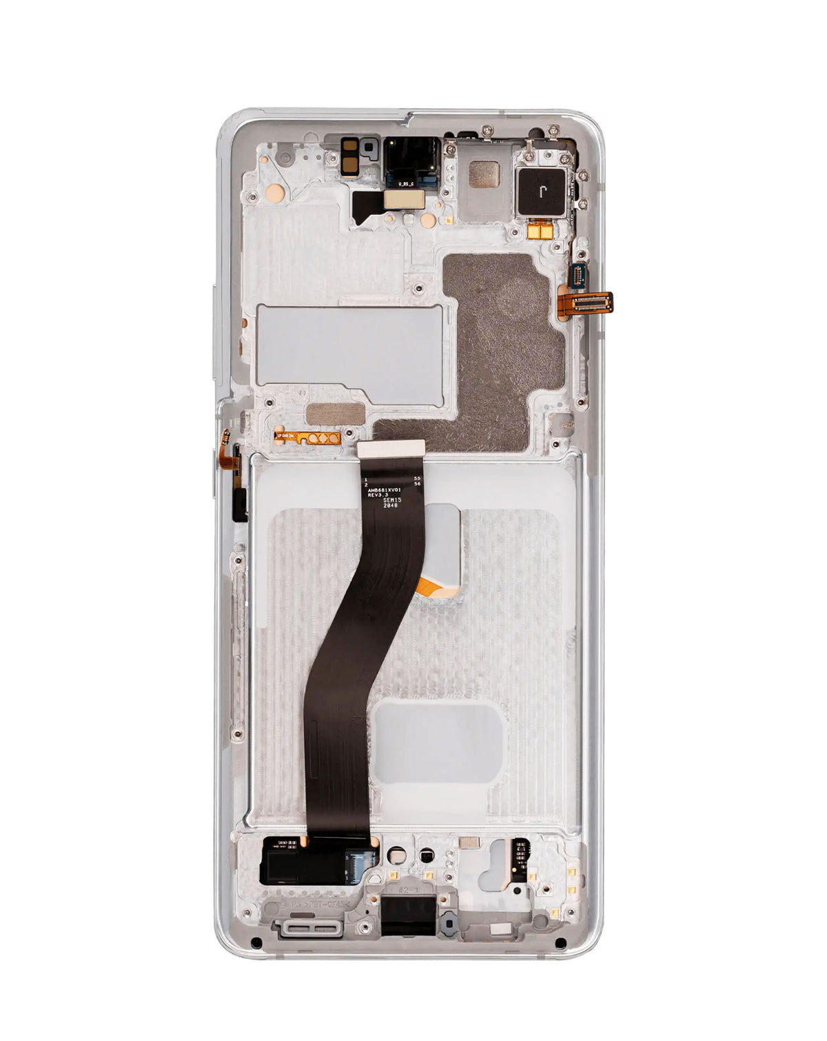 OLED Assembly with Frame for Galaxy S21 Ultra (G998) (Phantom Silver) (Aftermarket Plus Soft / 120Hz)