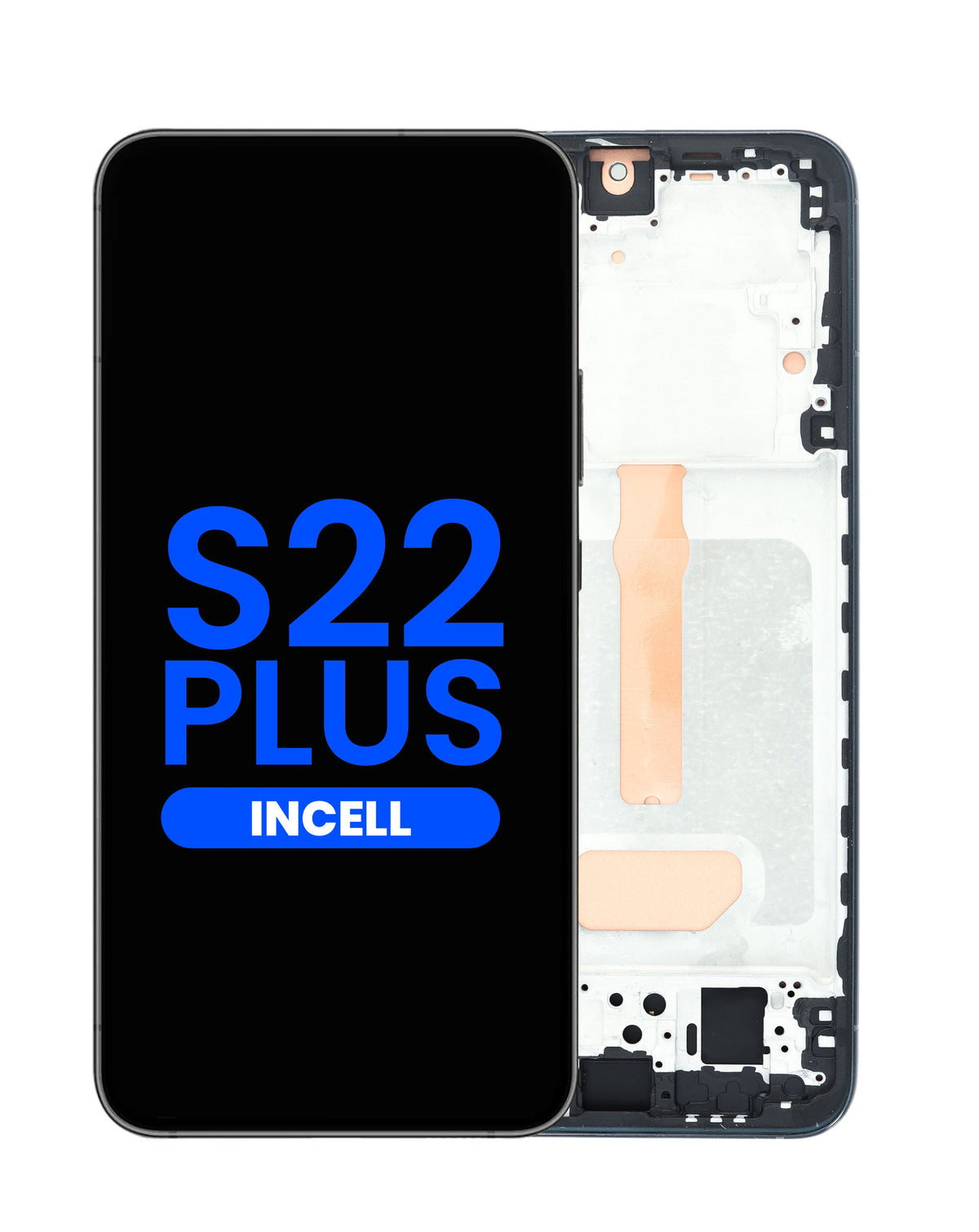 LCD Assembly with Frame for Galaxy S22 Plus (S906) (Phantom Black) (Without Fingerprint) (Aftermarket Incell)