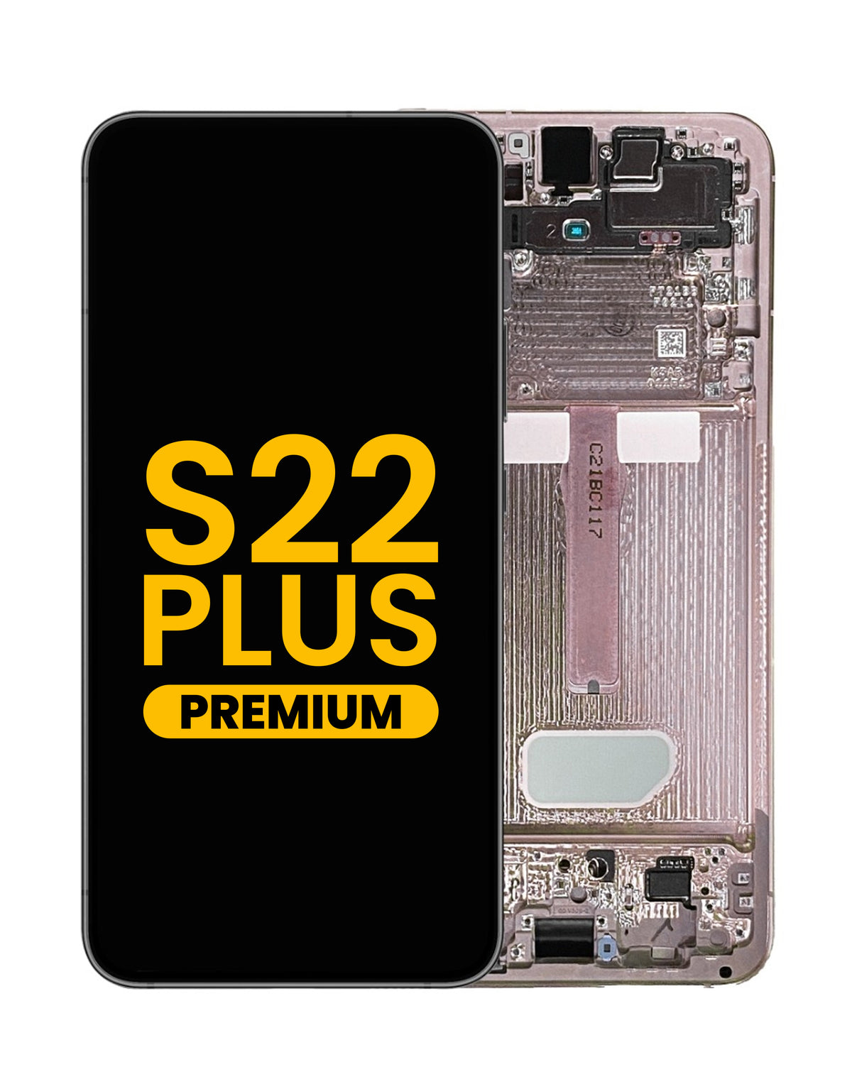 OLED Assembly with Frame for Galaxy S22 Plus (S906) (Pink Gold) (Premium)