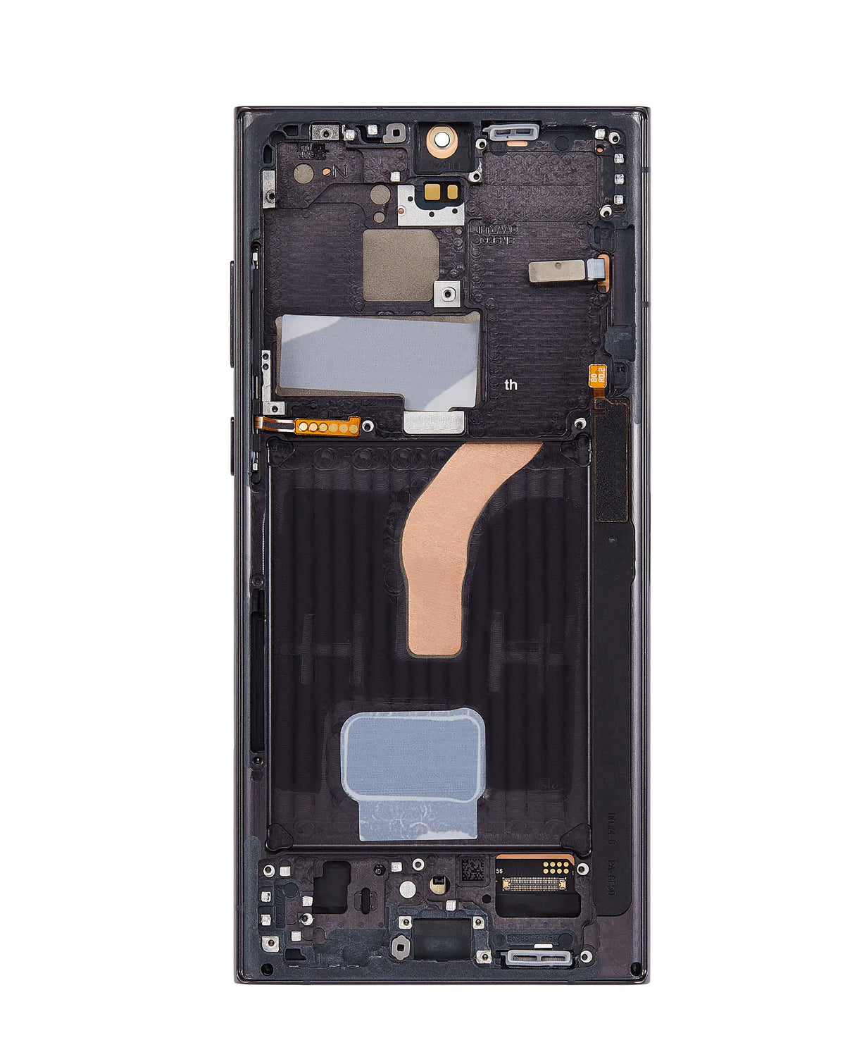 OLED Assembly with Frame for Galaxy S22 Ultra (S908) (Phantom Black) (Aftermarket Pro Soft / 120Hz)