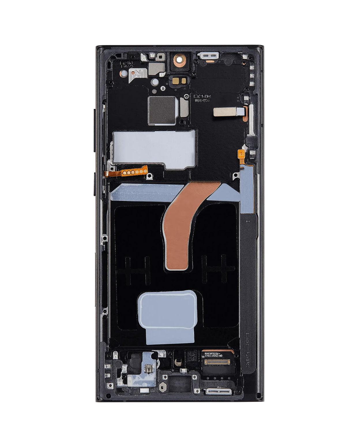 OLED Assembly with Frame for Galaxy S22 Ultra (S908) (Graphite) (Aftermarket Pro Soft / 120Hz)