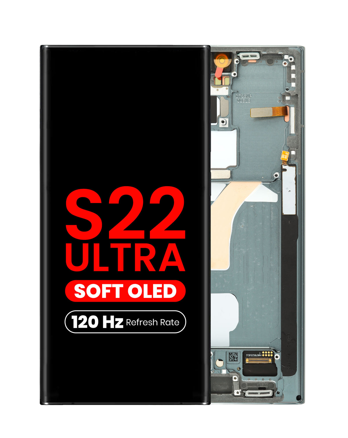 OLED Assembly with Frame for Galaxy S22 Ultra (S908) (Green) (Aftermarket Plus Soft / 120Hz)