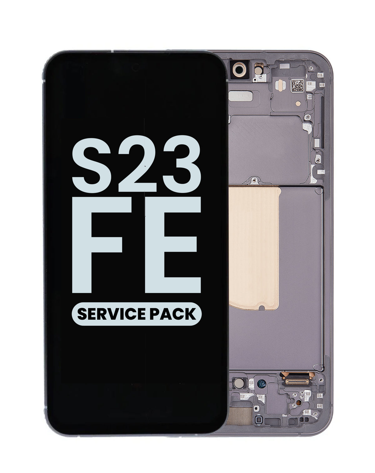 OLED Assembly with Frame for Galaxy S23 FE (S711) (Graphite) (Service Pack)