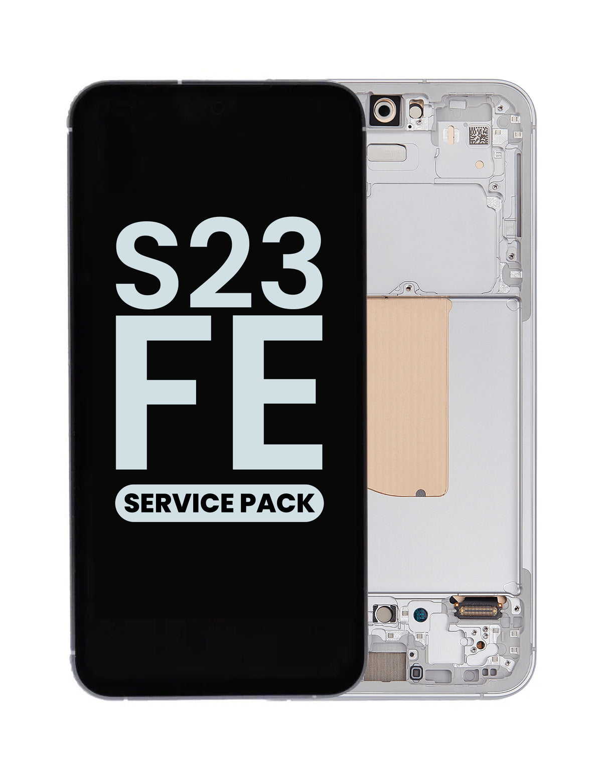 OLED Assembly with Frame for Galaxy S23 FE (S711) (Cream / Mint / Purple / Indigo / Tangerine) (Service Pack)