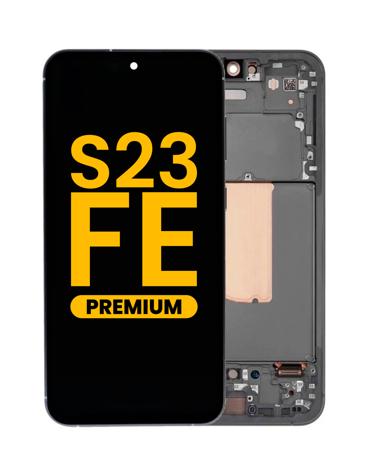 OLED Assembly with Frame for Galaxy S23 FE (S711) (Graphite) (Premium)