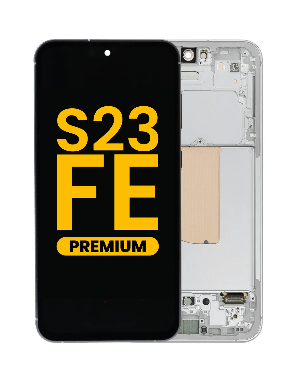 OLED Assembly with Frame for Galaxy S23 FE (S711) (Cream / Mint / Purple / Indigo / Tangerine) (Premium)